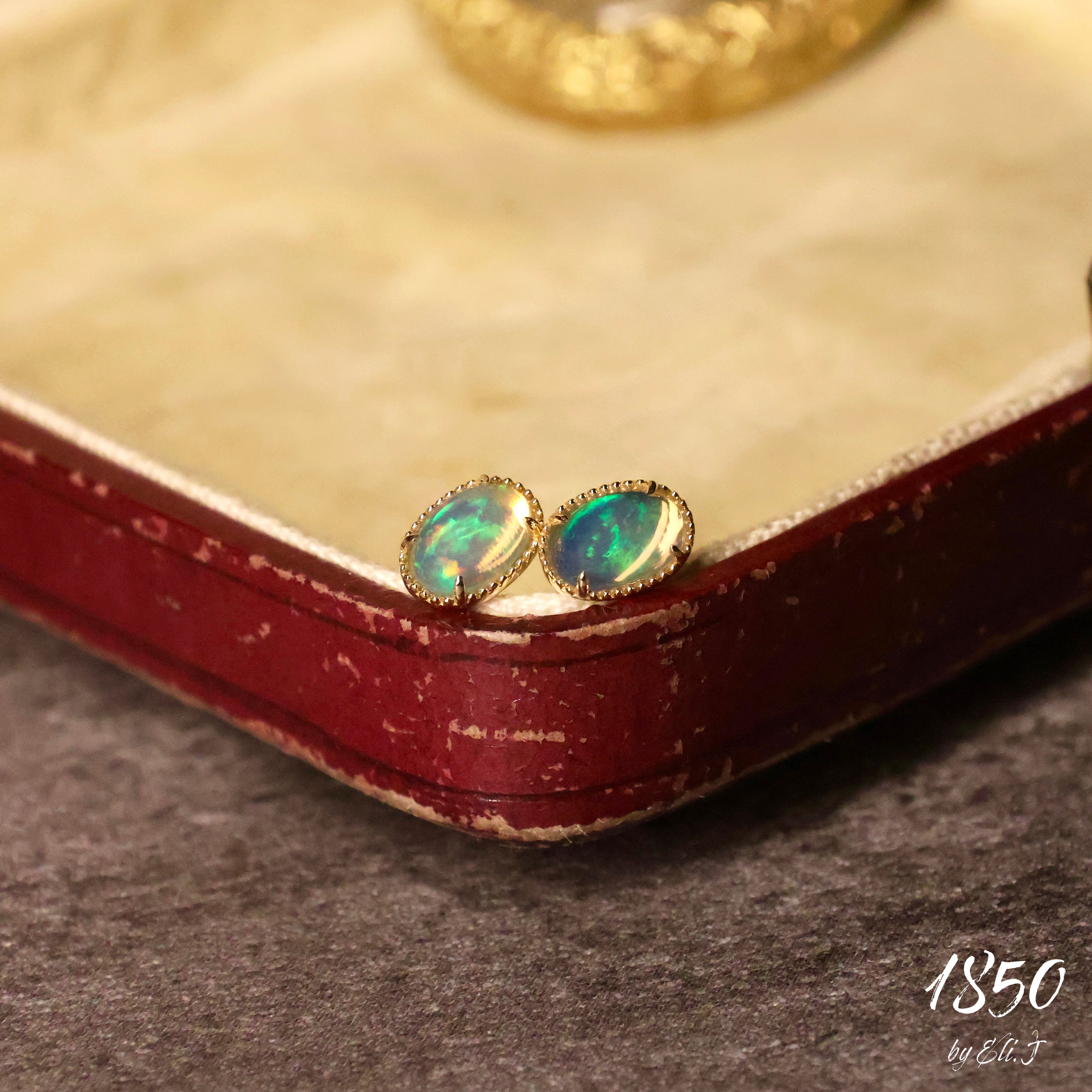 Firefly II: 18K Yellow Gold Ethiopian Opal Earrings